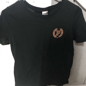 Black tee shirt from pink